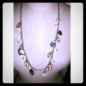 AE necklace with crystals and charms.